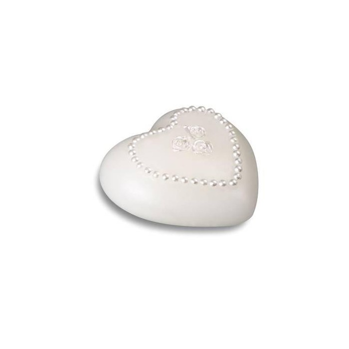 CANDELA CUORE D8XH8CM BIANCO